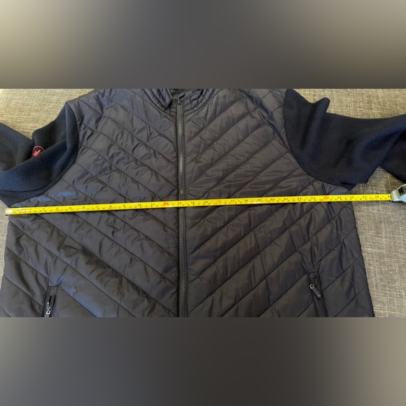 Johnnie-O, brand new men’s navy hybrid jacket, nylon/Merino wool. Size XL. - Picture 9 of 11